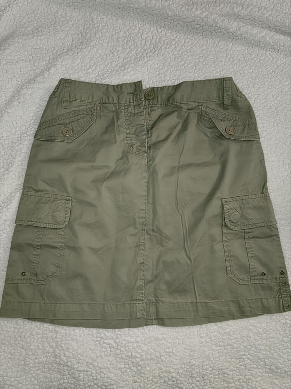 J. Crew Olive Green Mini Cargo Skirt
